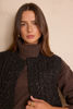 Picture of BIXENTE SLEEVELESS CABLE-KNIT WOOL CARDIGAN